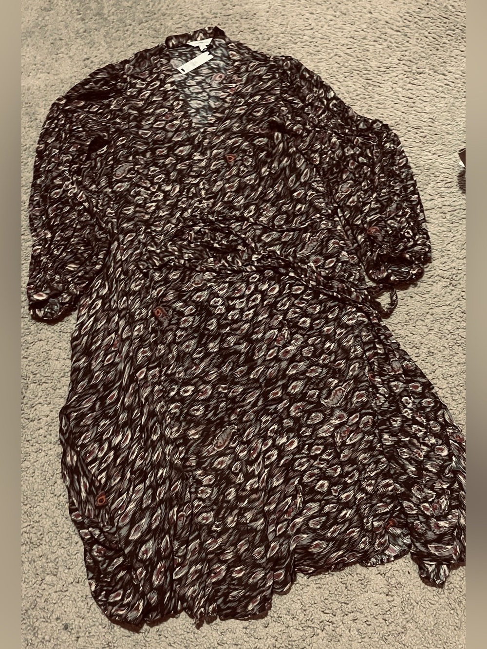 BANANA REPUBLIC GEORGETTE PUFF-SLEEVE MAXI DRESS - Picture 3 of 7